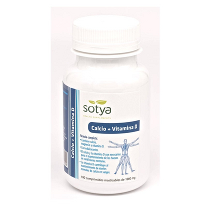 Sotya Cálcio + Vitamina D Masticable 1 gr 100 Comprimidos